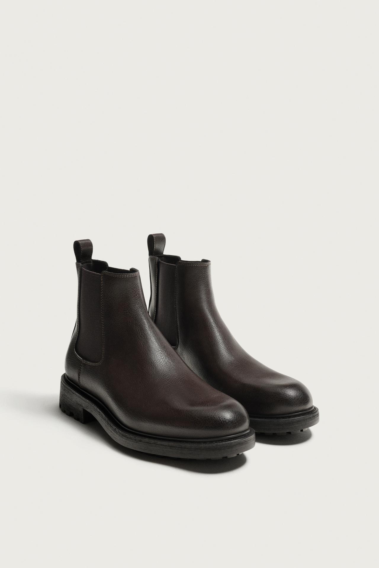 TRACK CHELSEA BOOTS — Brown