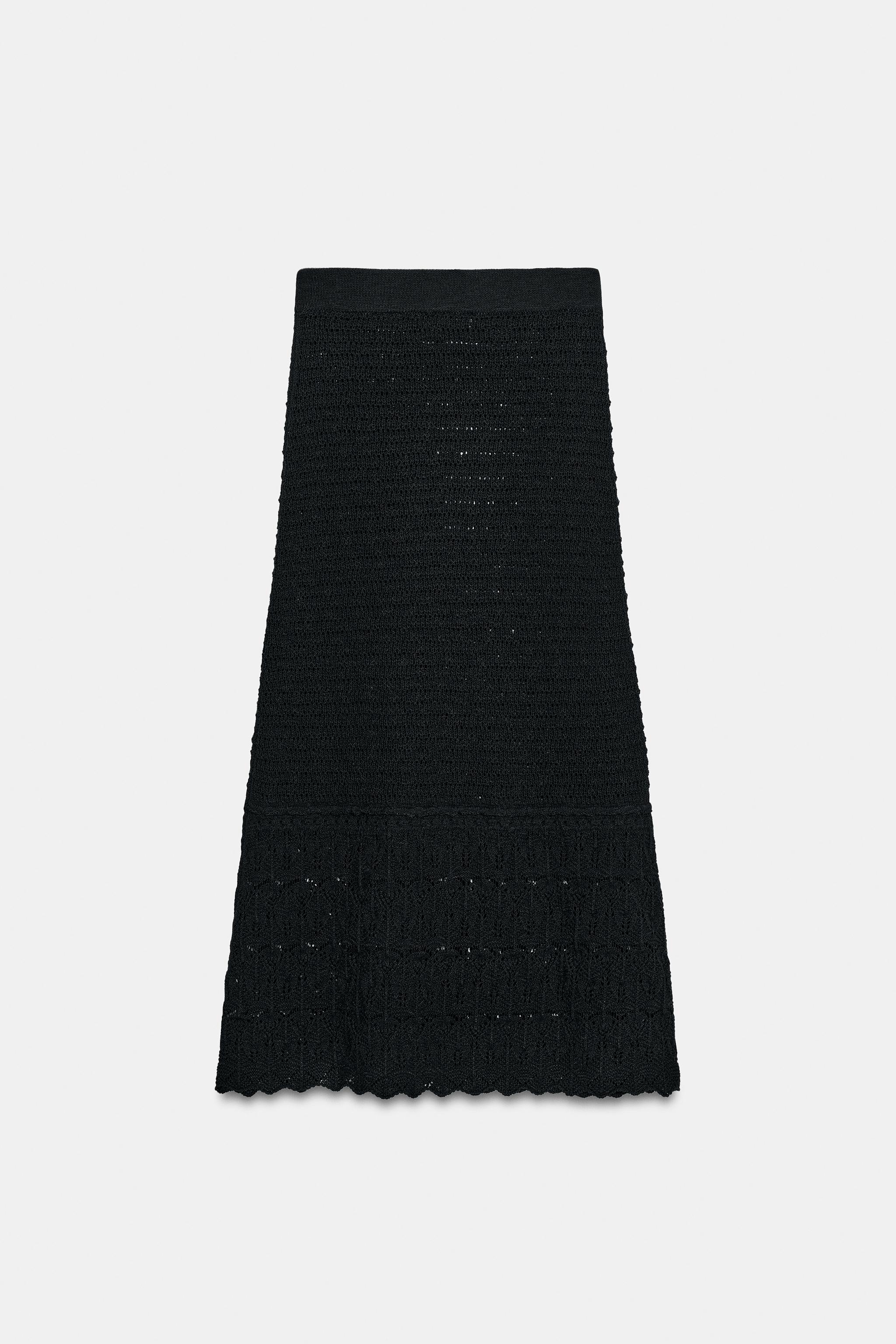 POINTELLE KNIT LONG SKIRT