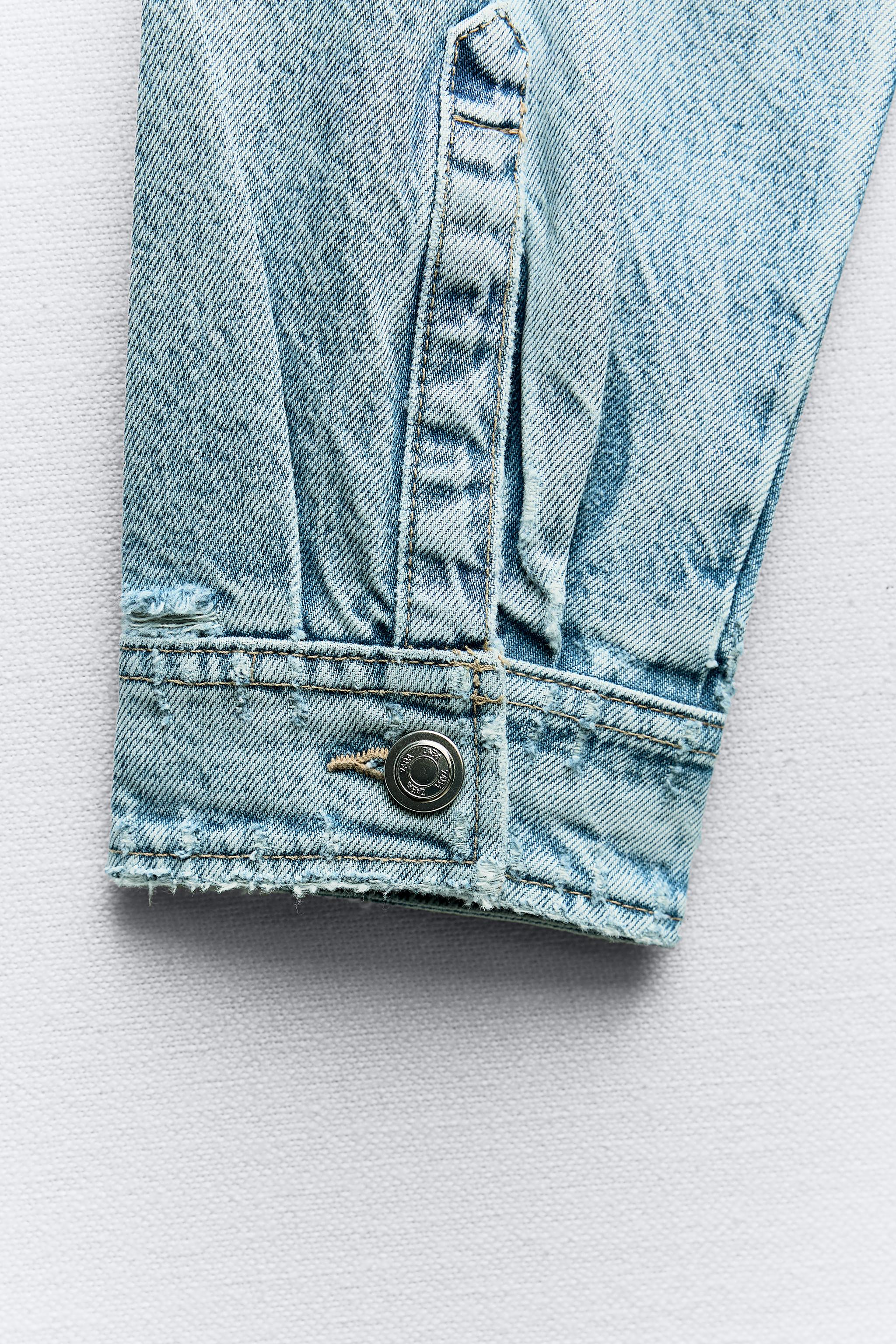 Z1975 CROPPED DENIM JACKET - Light blue | ZARA UAE - Dubai/Sharjah 