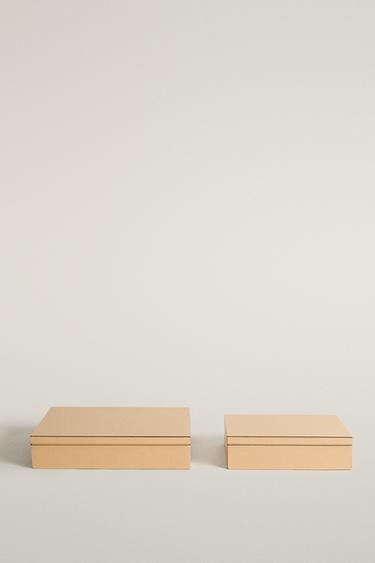 LEATHER JEWELLERY BOX — Light beige 1