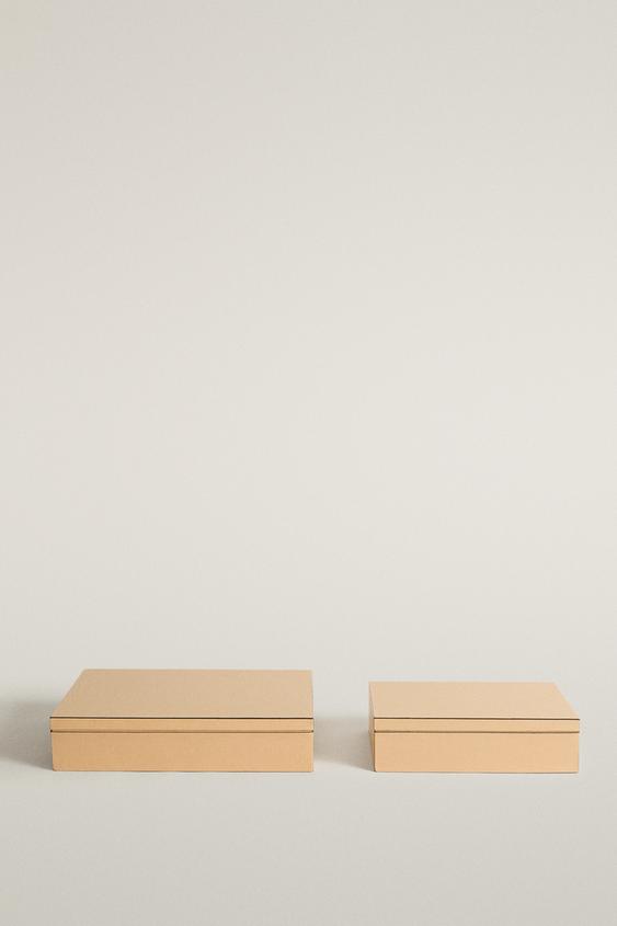 LEATHER JEWELLERY BOX - Light beige by Zara - Image 0