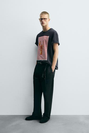 LOBSTER PATCH T-SHIRT - Navy blue by Zara - Image 3
