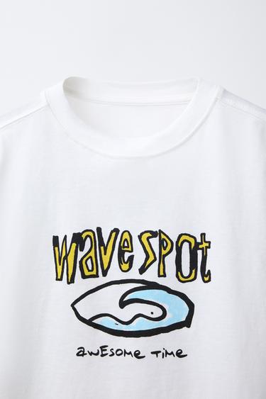 T-SHIRT IMPRIMÉ SURF - Blanc de Zara - Image 2