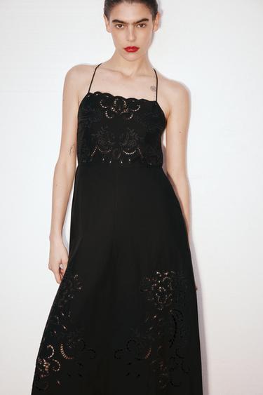 ZW COLLECTION EMBROIDERED DRESS - Black by Zara - Image 0