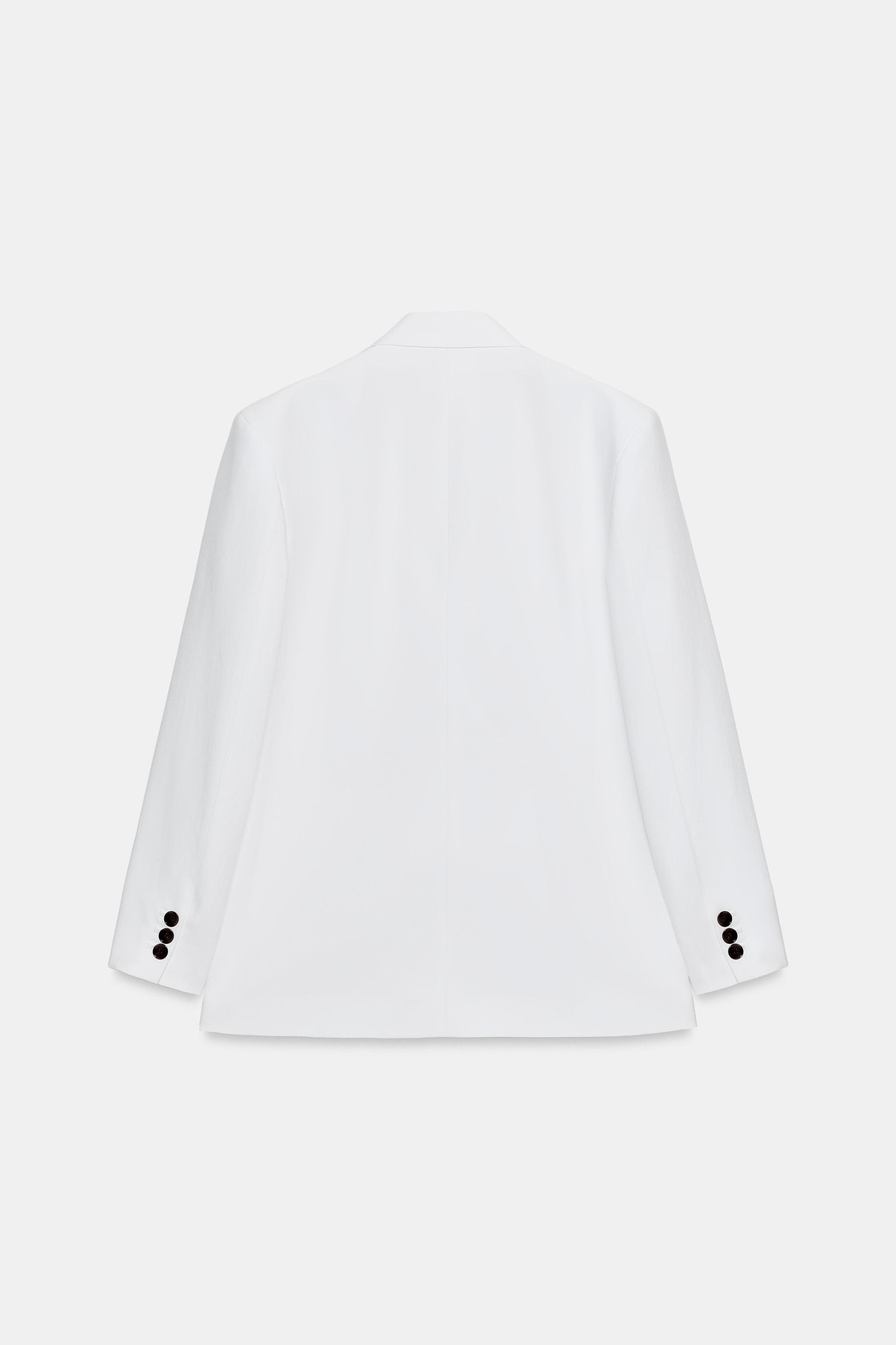 OVERSIZED DOUBLE BREASTED BLAZER WITH SHOULDER PADS