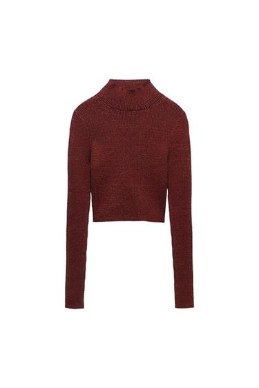 METALLIC THREAD KNIT TOP
