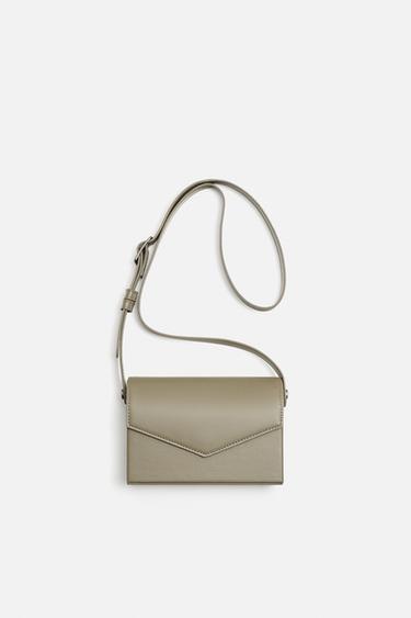 СУМКА С ПЛЕЧЕВЫМ РЕМНЕМ И КЛАПАНОМ — Оливково-зеленый от Zara — изображение 0