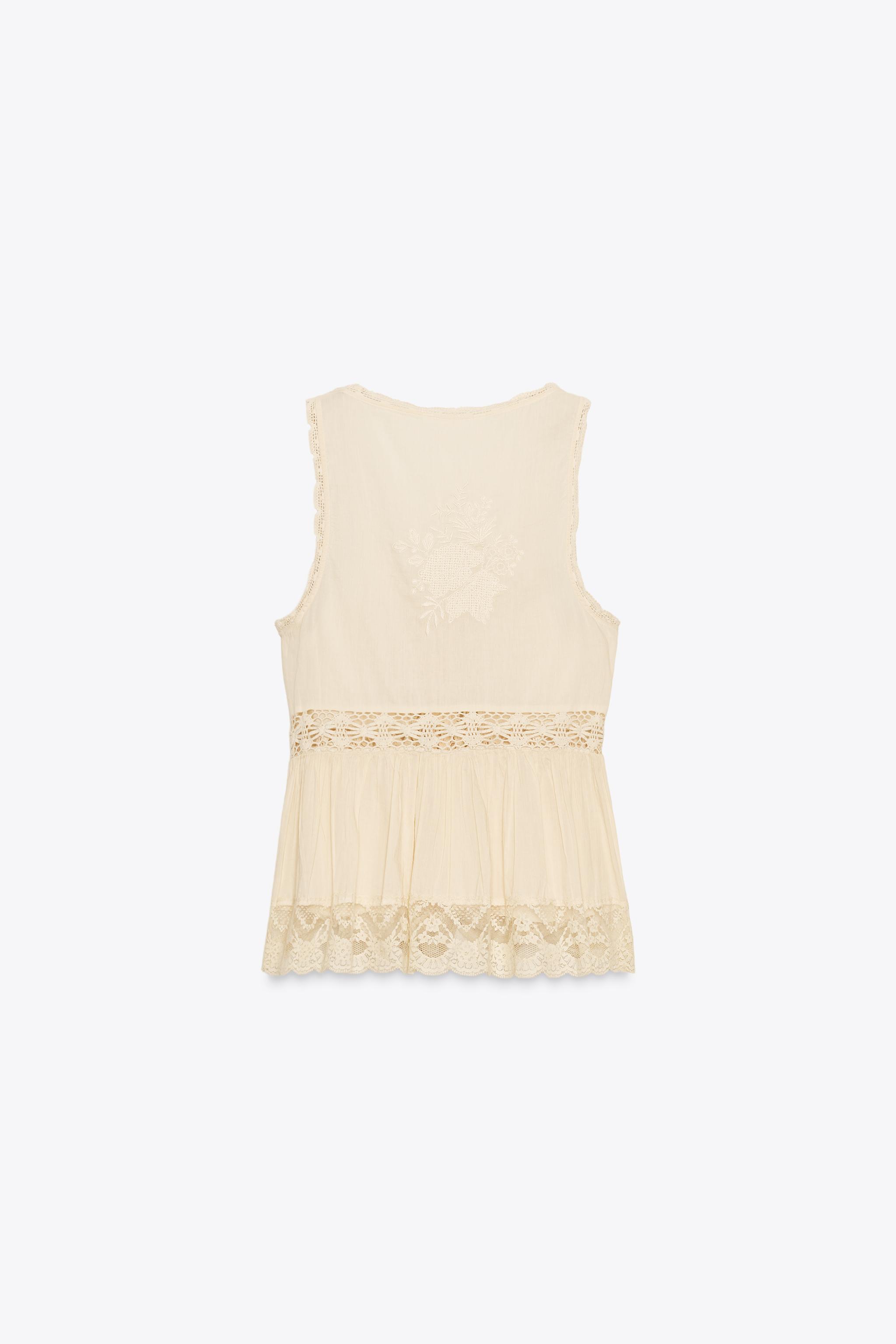 TOP ROMANTIQUE BRODÉ ZW COLLECTION
