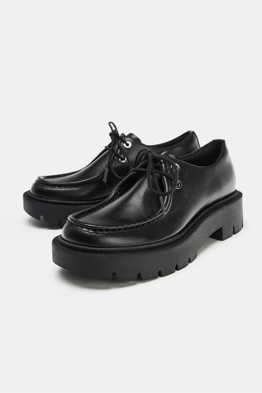LACE-UP SHOES - Black by Zara