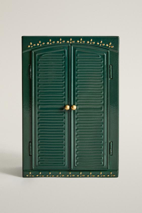 Zara METAL CHRISTMAS WINDOW MUSIC BOX WITH BED - Green - Image 0