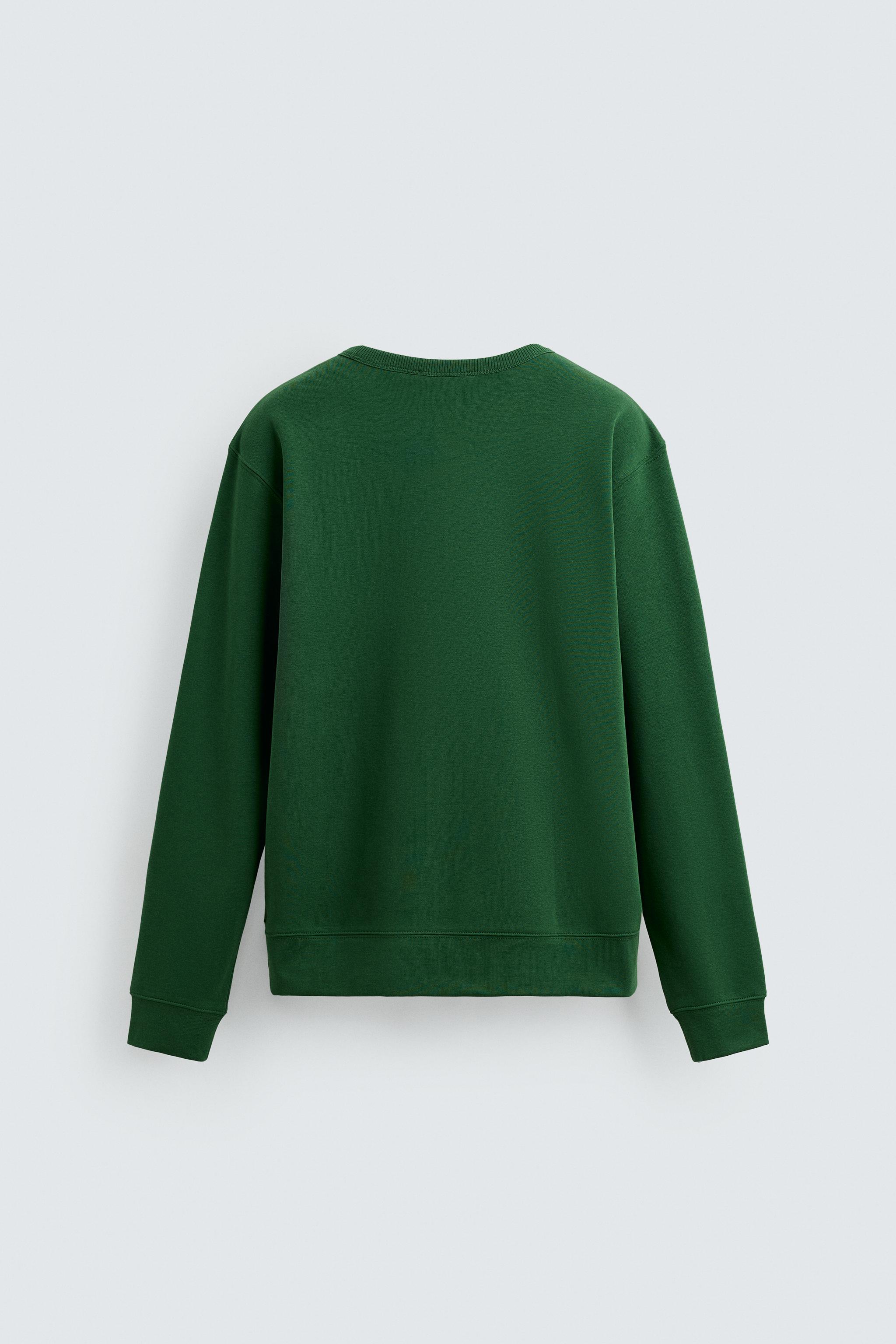 ベーシッククルーネックスウェットシャツ - ブラック | ZARA ベーシッククルーネックスウェットシャツ - ブラック | ZARA