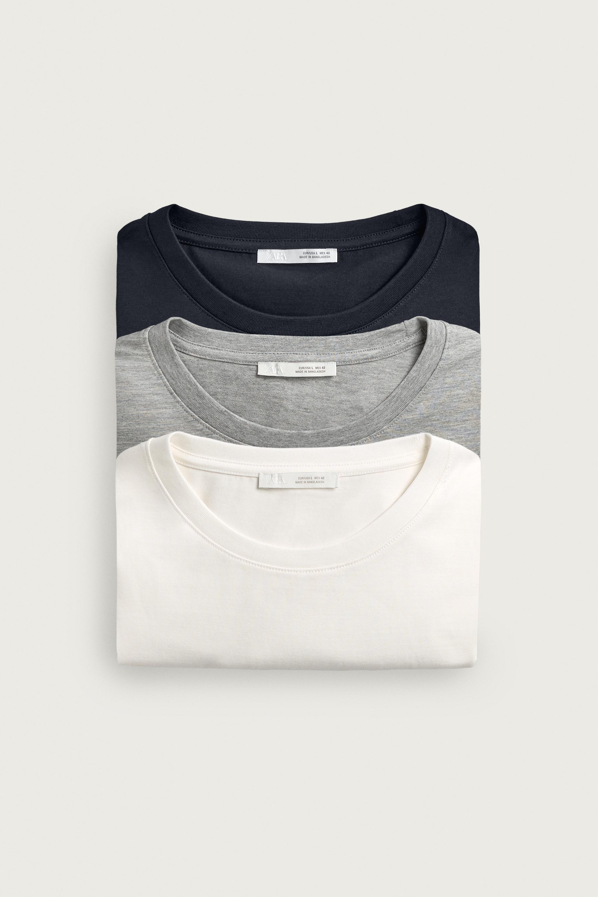 Zara 3’LÜ BASIC HEAVYWEIGHT T-SHIRT PAKETİ /03 görsel 3