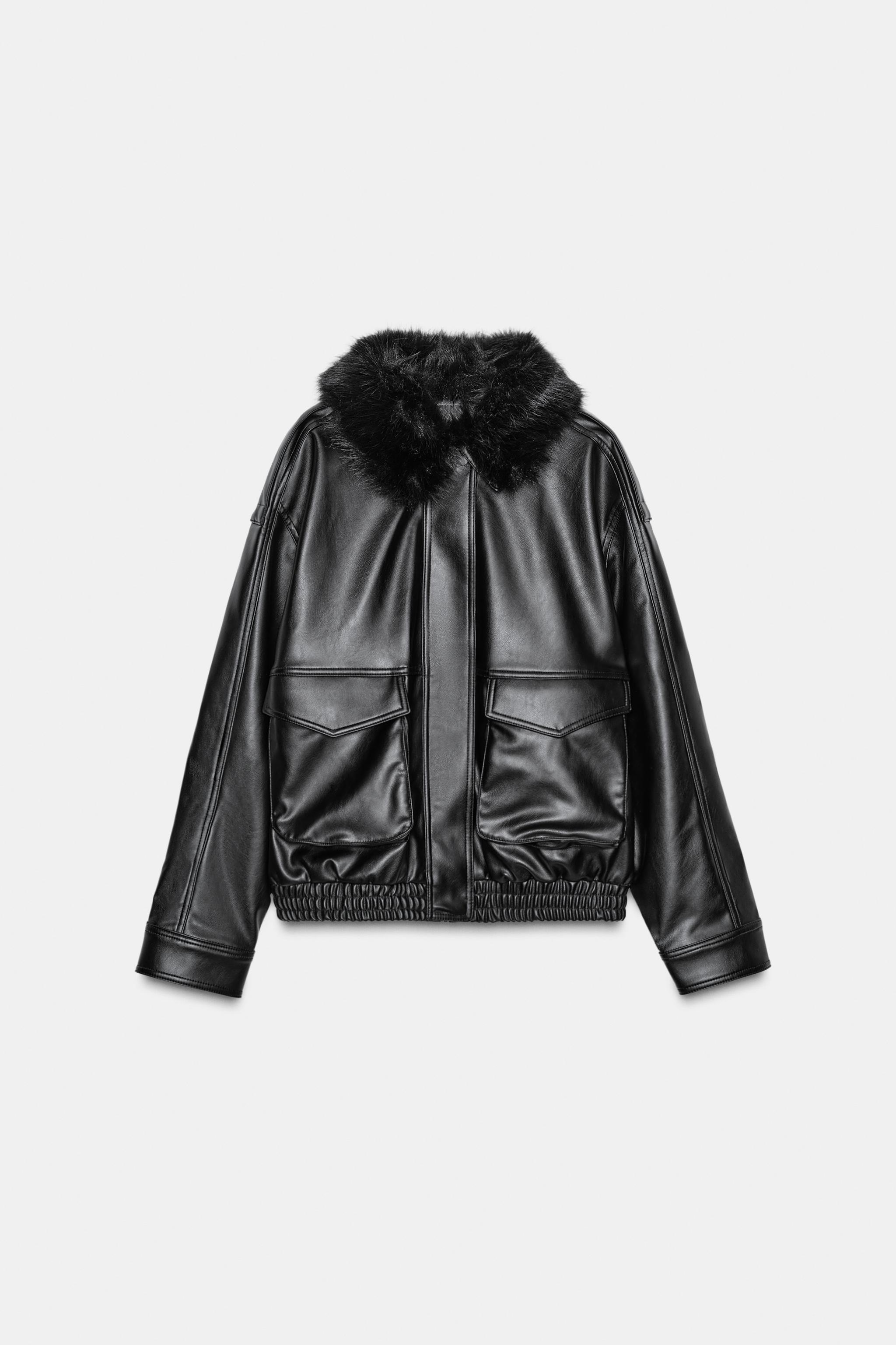 ZARA ダブルフェイスジャケット　S(7-9号) ブラック ZW COLLECTION DOUBLE-FACED JACKET - Brown / Ecru | ZARA Thailand