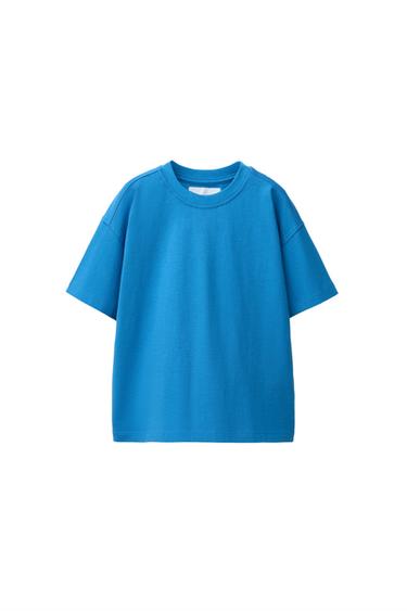 تيشرت سادة - أزرق فاقع الخاص بـ Zara