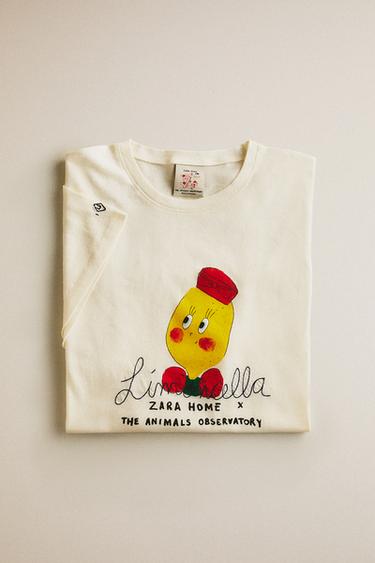 키즈 LIMONCELLA 티셔츠 X THE ANIMALS OBSERVATORY - Zara 라이트 베이지