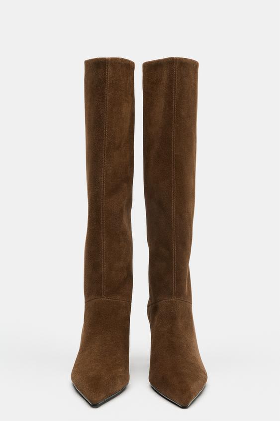 BOTTES DAIM HAUTES - Marron de Zara - Image 5