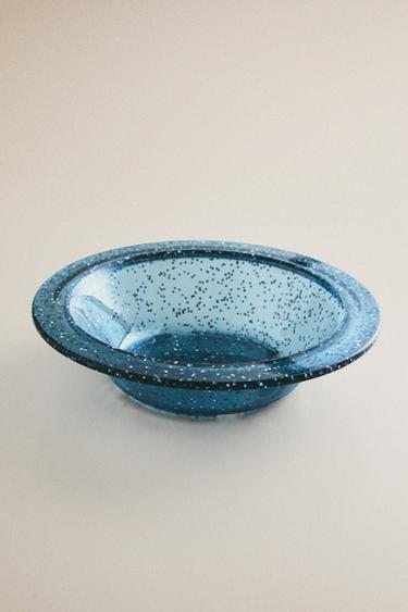 Zara KIDS' TRITAN™ STAR GLITTER PLATE - Blue