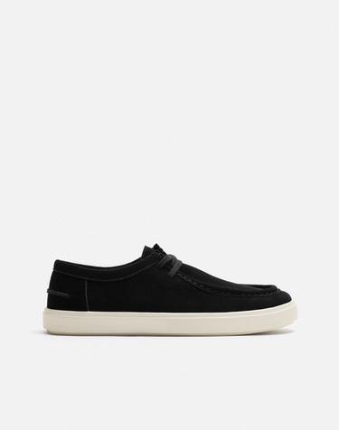 Zara CASUAL LEATHER SHOES - Black