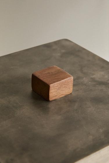 BOÎTE MÉTALLIQUE BOUTON EN BOIS - Gris de Zara - Image 3