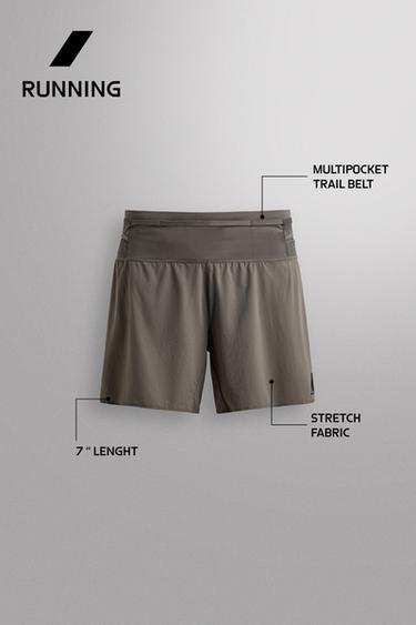 SHORT DE TRAIL RUNNING 7" - Gris anthracite de Zara - Image 6