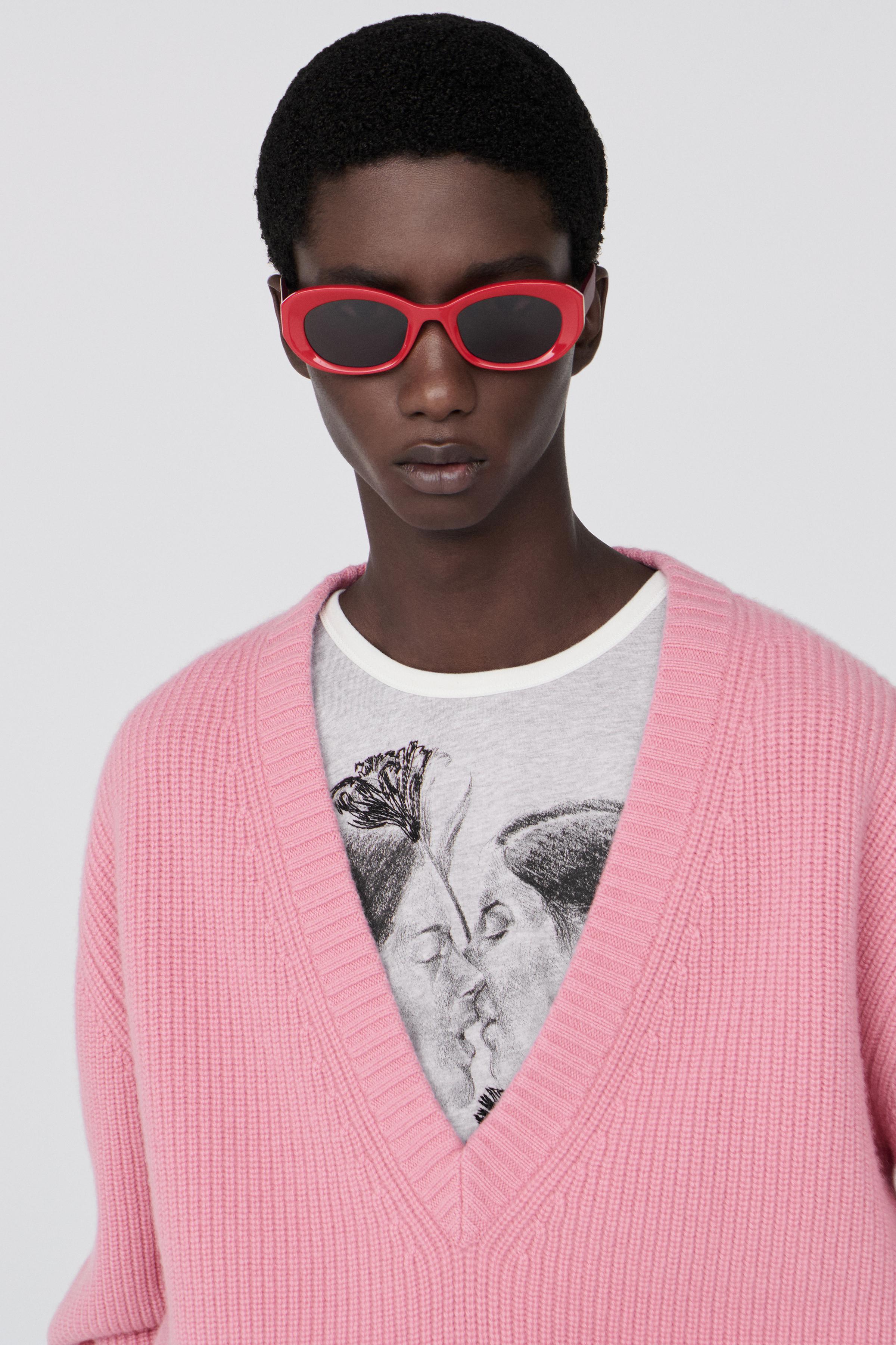 PULL 100 % CACHEMIRE COL EN V