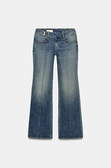 JEANS TRF BOOTCUT 로우라이즈 - Zara 블루