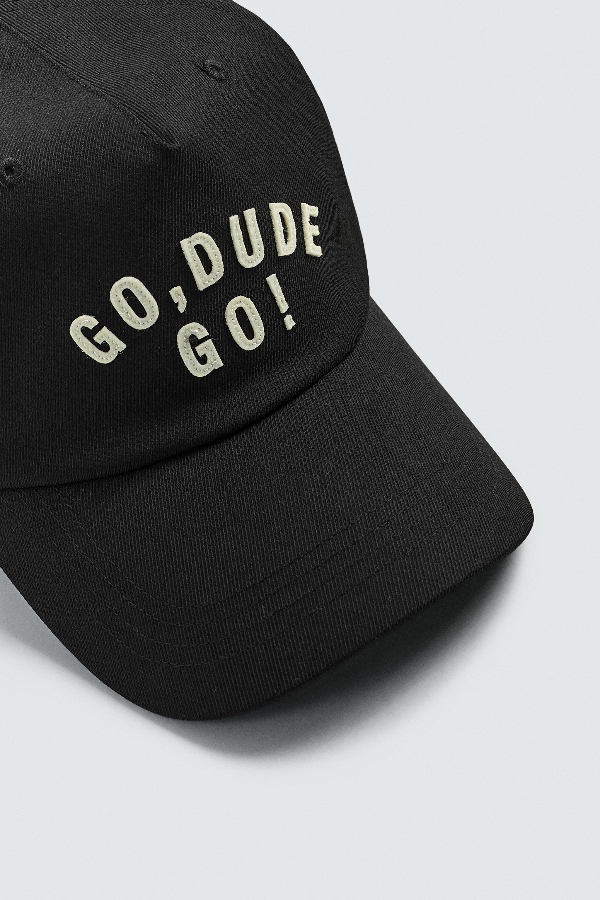EMBROIDERED TEXT CAP