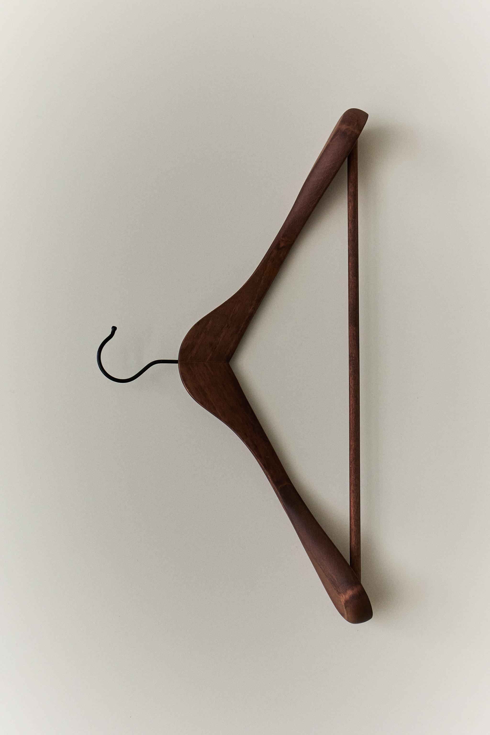 WOOD FINISH COAT HANGER