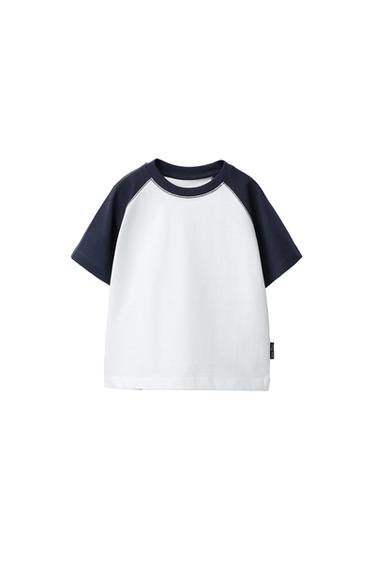 T-SHIRT À MANCHES RAGLAN - Bleu de Zara