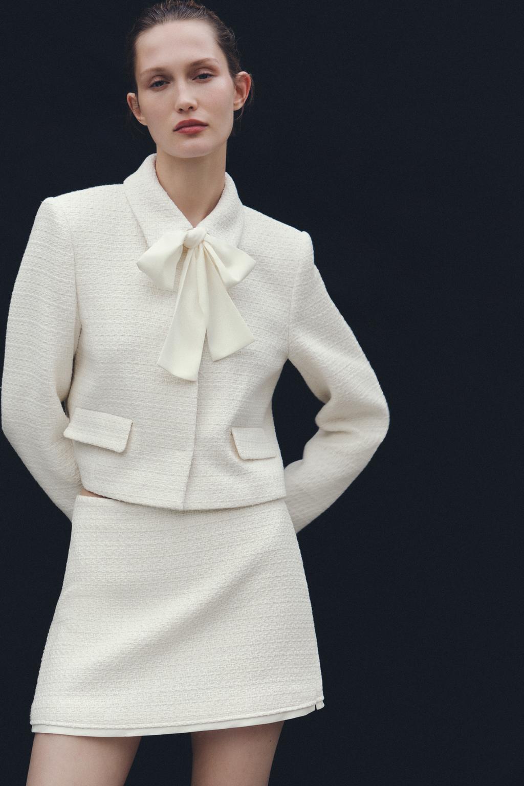 Thumbnail image for TEXTURED BOW BLAZER
