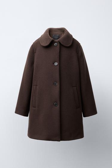 LONG WOOL AND CASHMERE COAT - Chocolate by Zara - Image 0