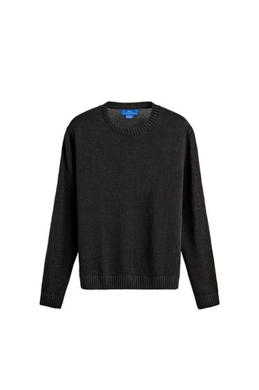 レギュラーフィット リネン100% セーター Aaron Levine x ZARAチョコレートZaraのレギュラーフィット リネン100% セーター Aaron Levine x ZARA - チョコレート 