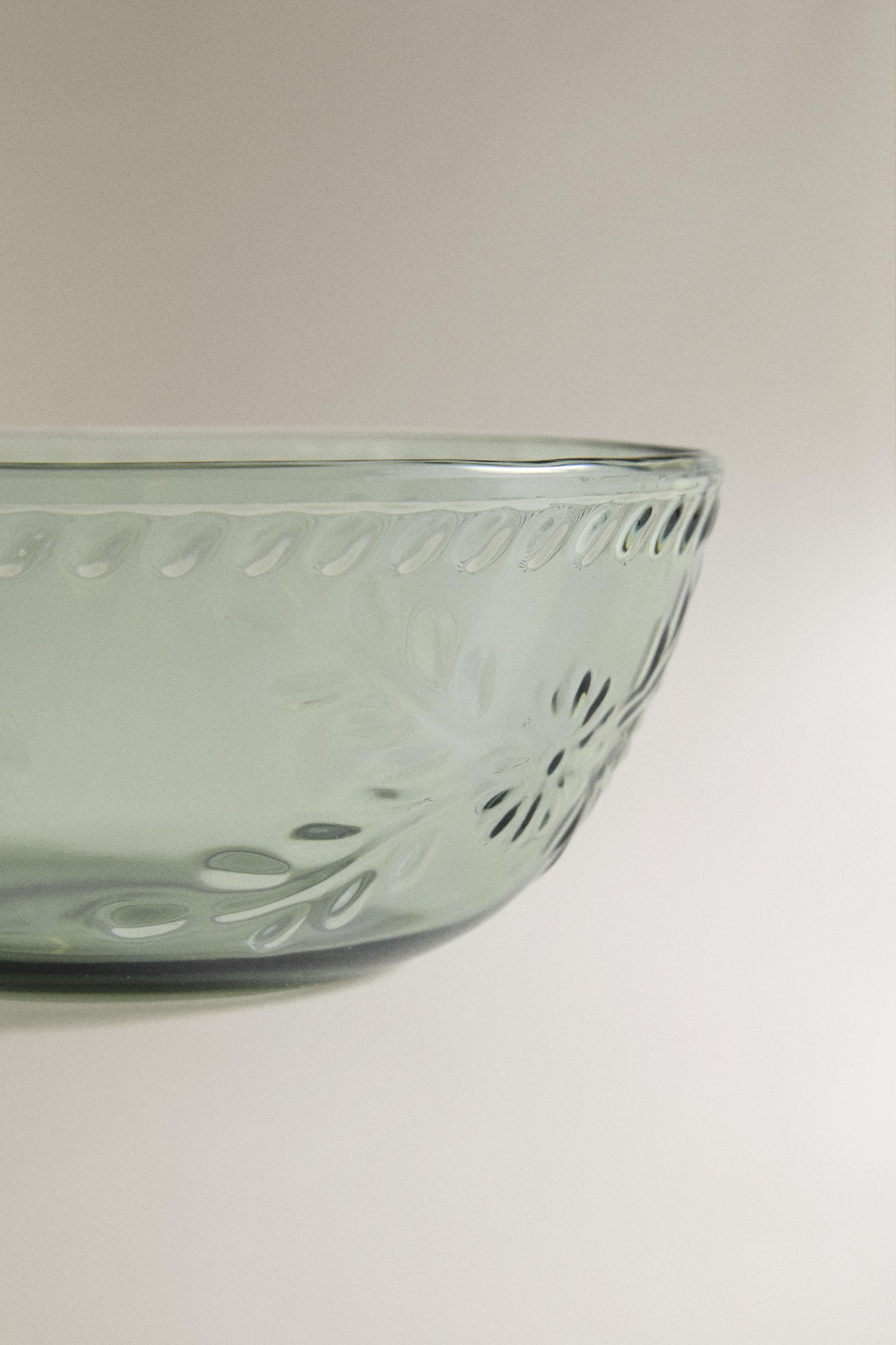 ACRYLIC FLORAL BOWL