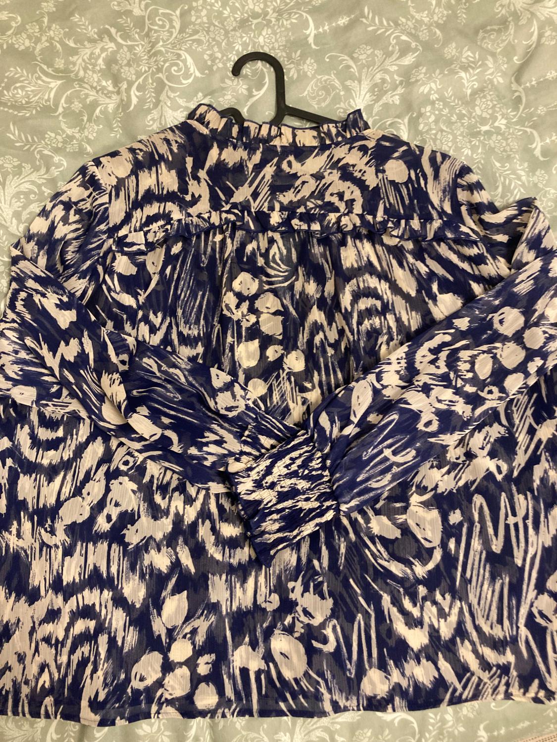 PRINTED BLOUSE WITH RUFFLES - Image 3