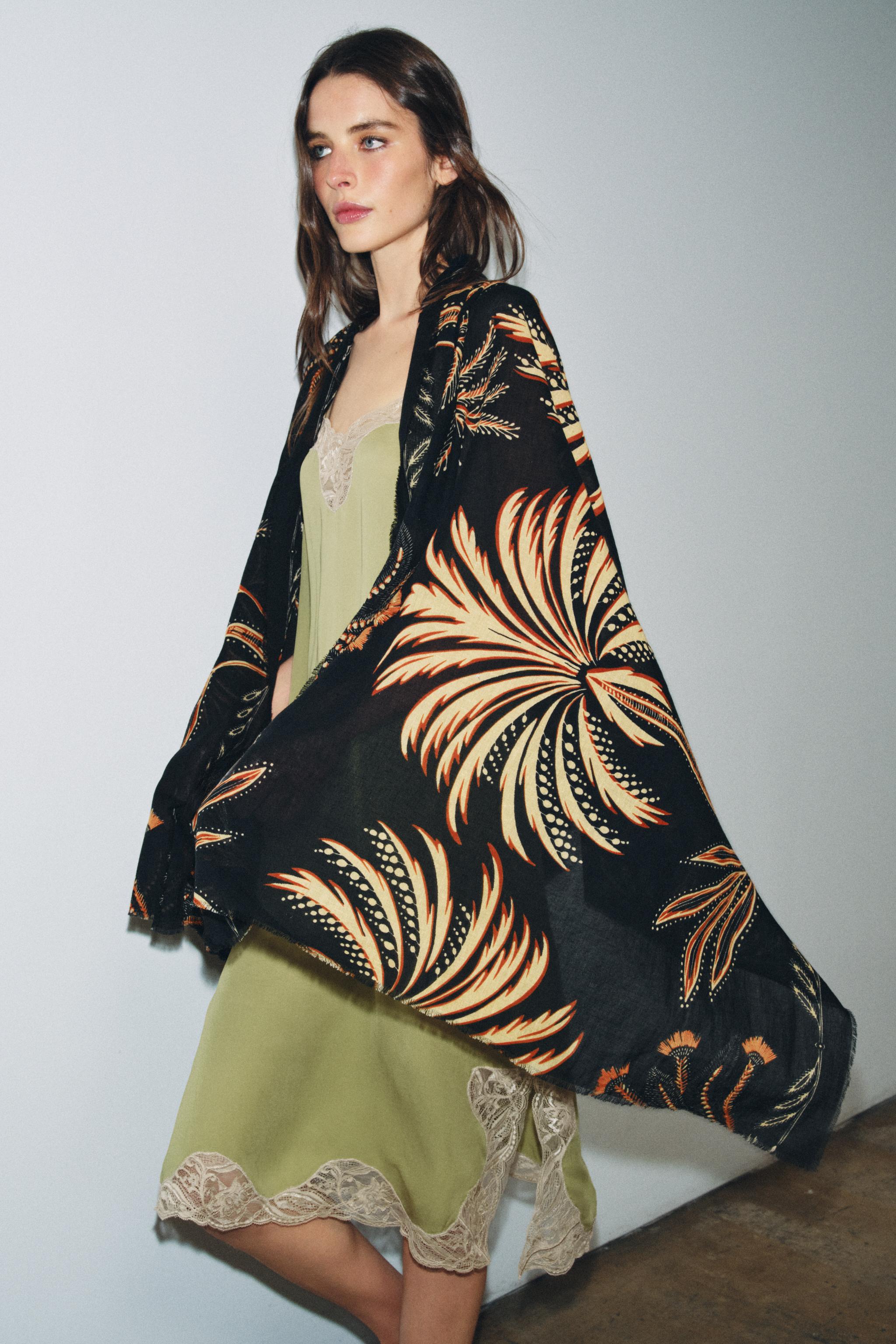 FOULARD À IMPRIMÉ LIN