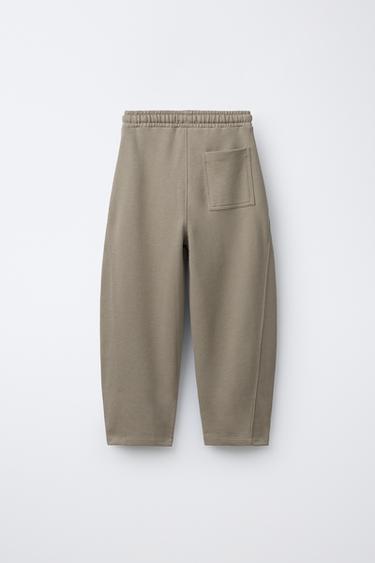 BARREL TROUSERS WITH LABEL - Sand by Zara - Image 1