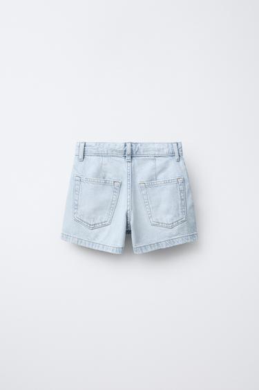 FALDA BERMUDA DENIM - Azul claro de Zara