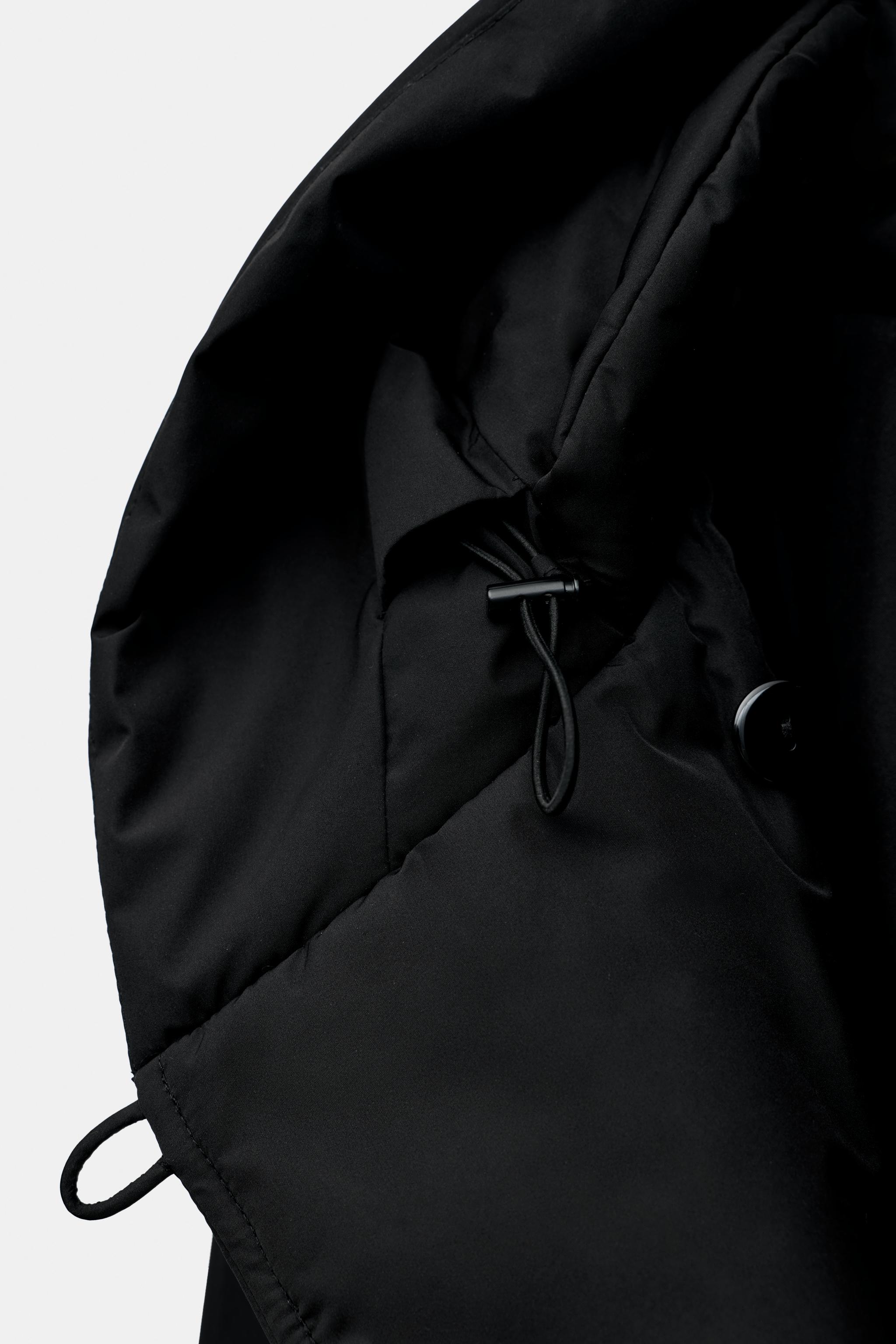 WATER-REPELLENT WINDPROOF PADDED ANORAK WITH BELT