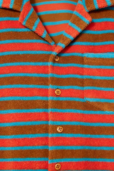 CHEMISE POLO EN TISSU ÉPONGE À RAYURES ÉDITION LIMITÉE - rayures de Zara - Image 7