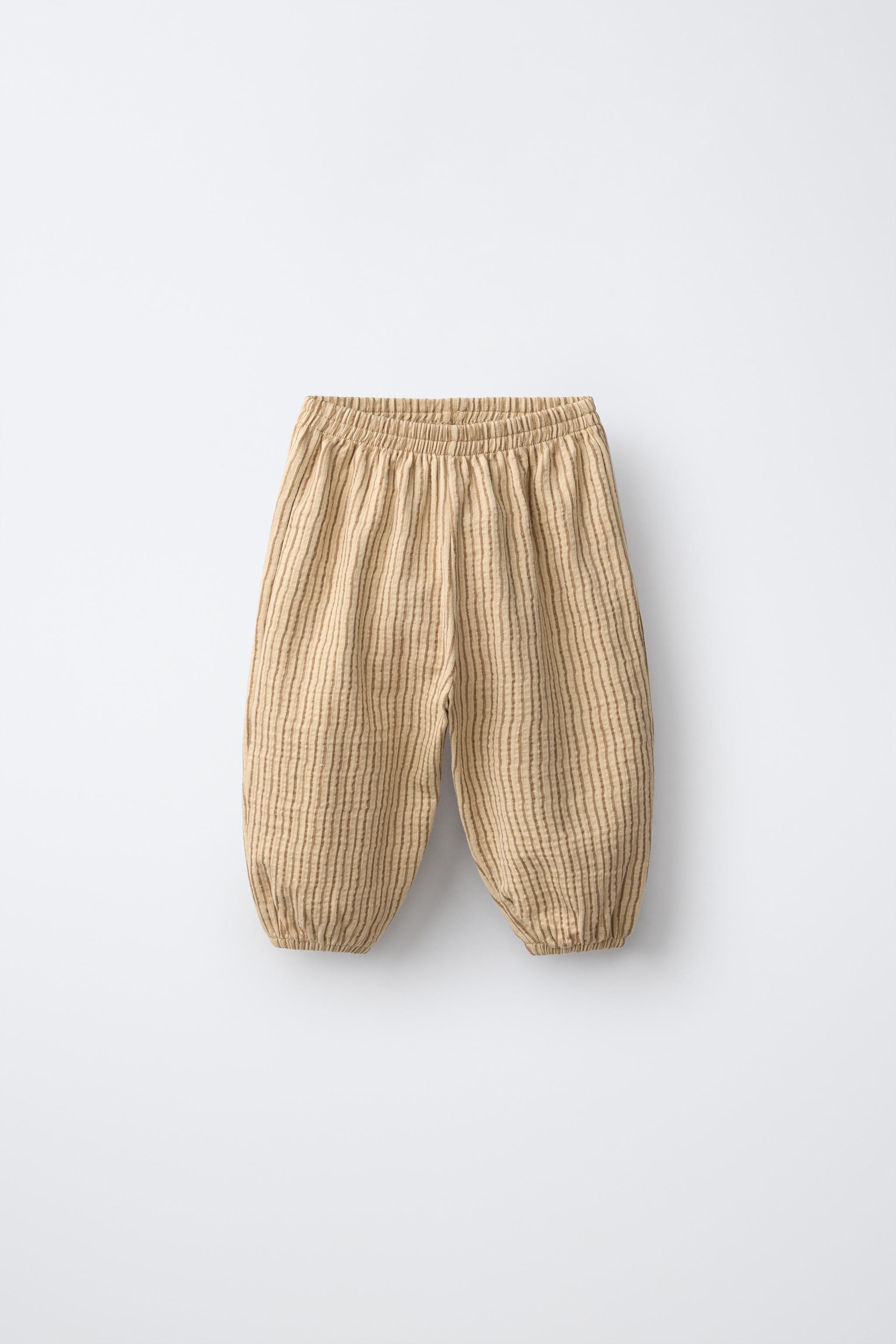 TEXTURED STRIPED PANTS
