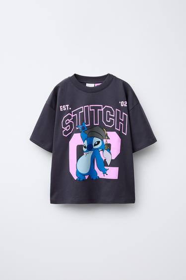 Zaras T-SHIRT MED TRYCK, LILO & STITCH © DISNEY - Grå antracit