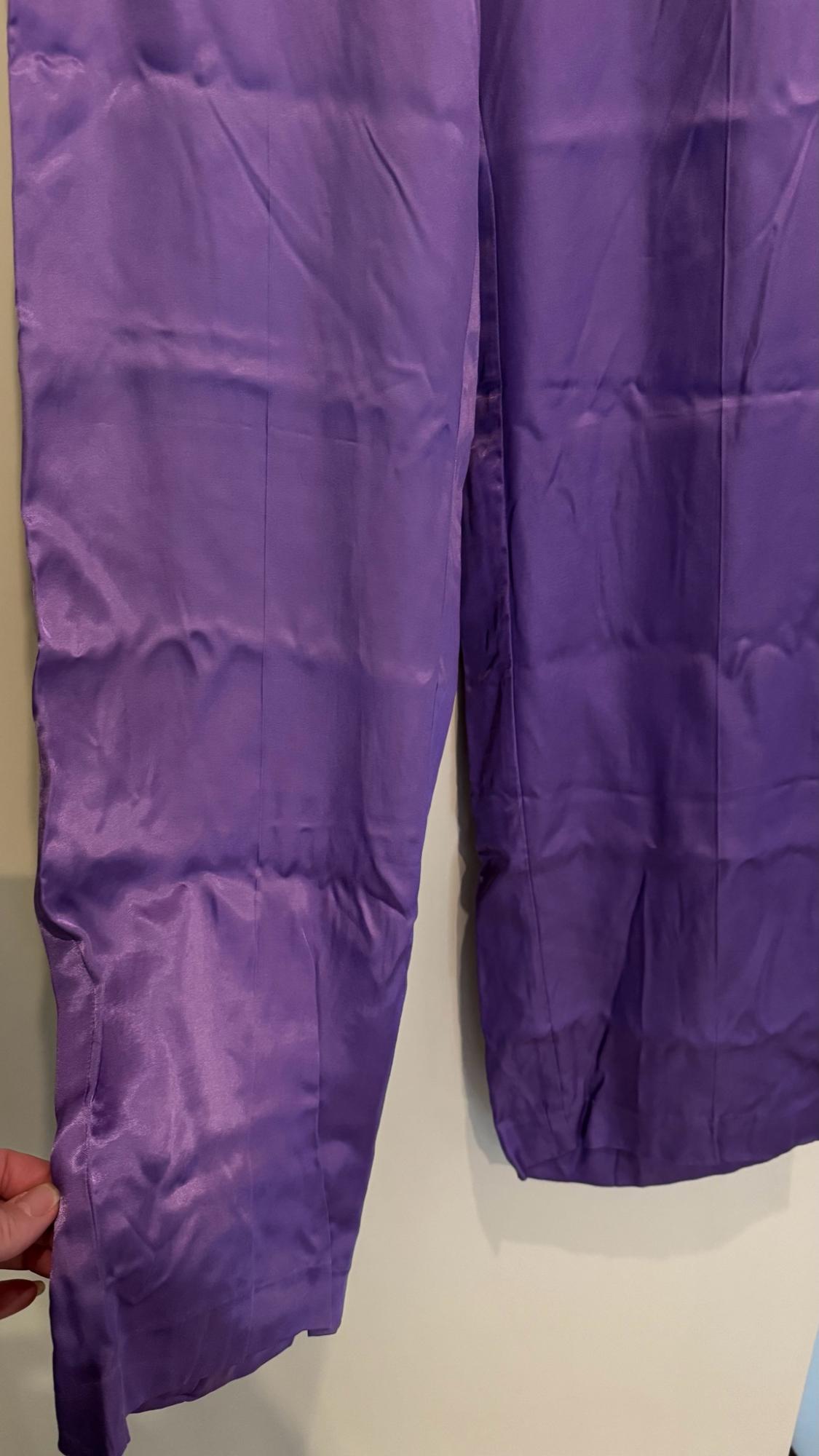 STRAIGHT FIT SATIN TROUSERS - Image 4