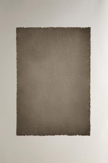 WOOL THROW - Brown / Taupe by Zara