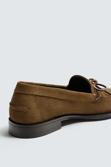 LEATHER DRESS LOAFERS - Beige by Zara - Image 5