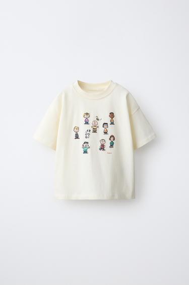 SNOOPY PEANUTS™ EMBROIDERED T-SHIRT — White 1