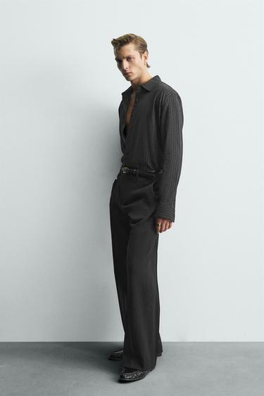 CHEMISE FLUIDE RAYURES PAILLETTES LIMITED EDITION - Noir de Zara - Image 3