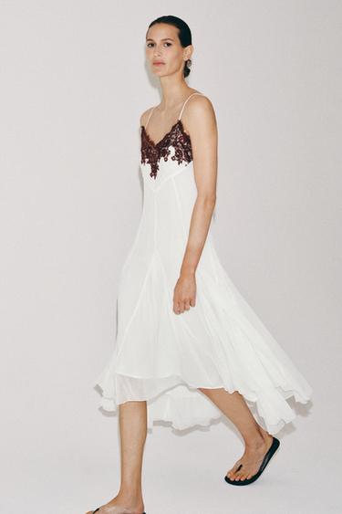 ZW COLLECTION LACE DRESS - White by Zara - Image 2