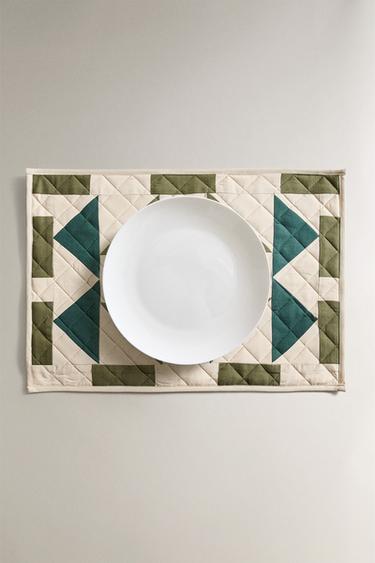 PATCHWORK PLACEMAT - Green by Zara - Image 4