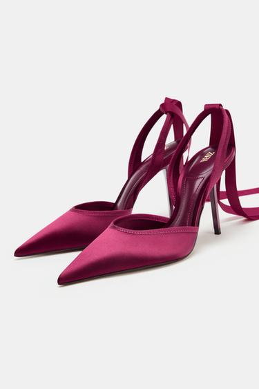 CHAUSSURES OUVERTES À TALONS ET BRIDES - Fuchsia de Zara - Image 2