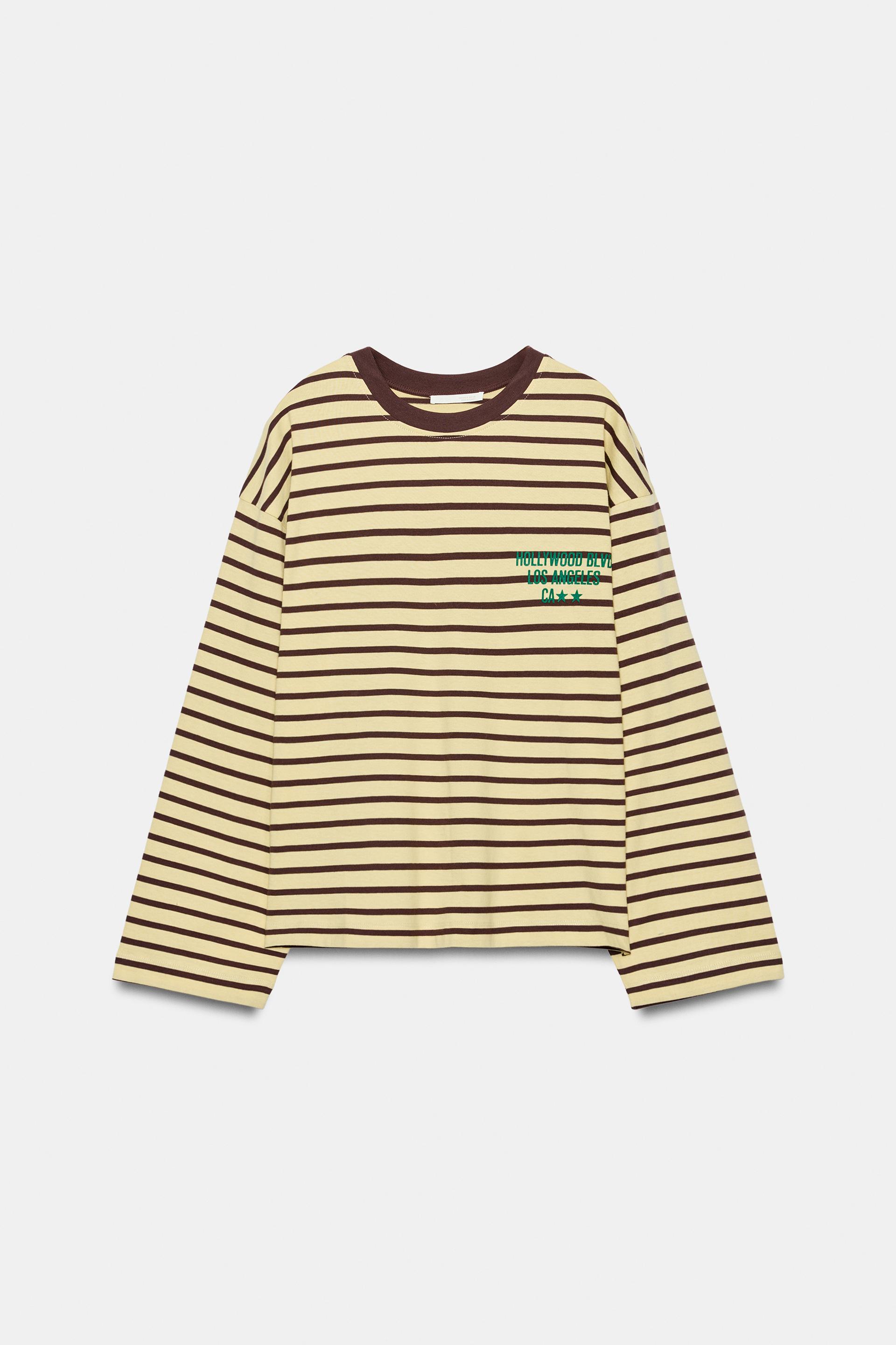 STRIPED TEXT T-SHIRT thumbnail 6